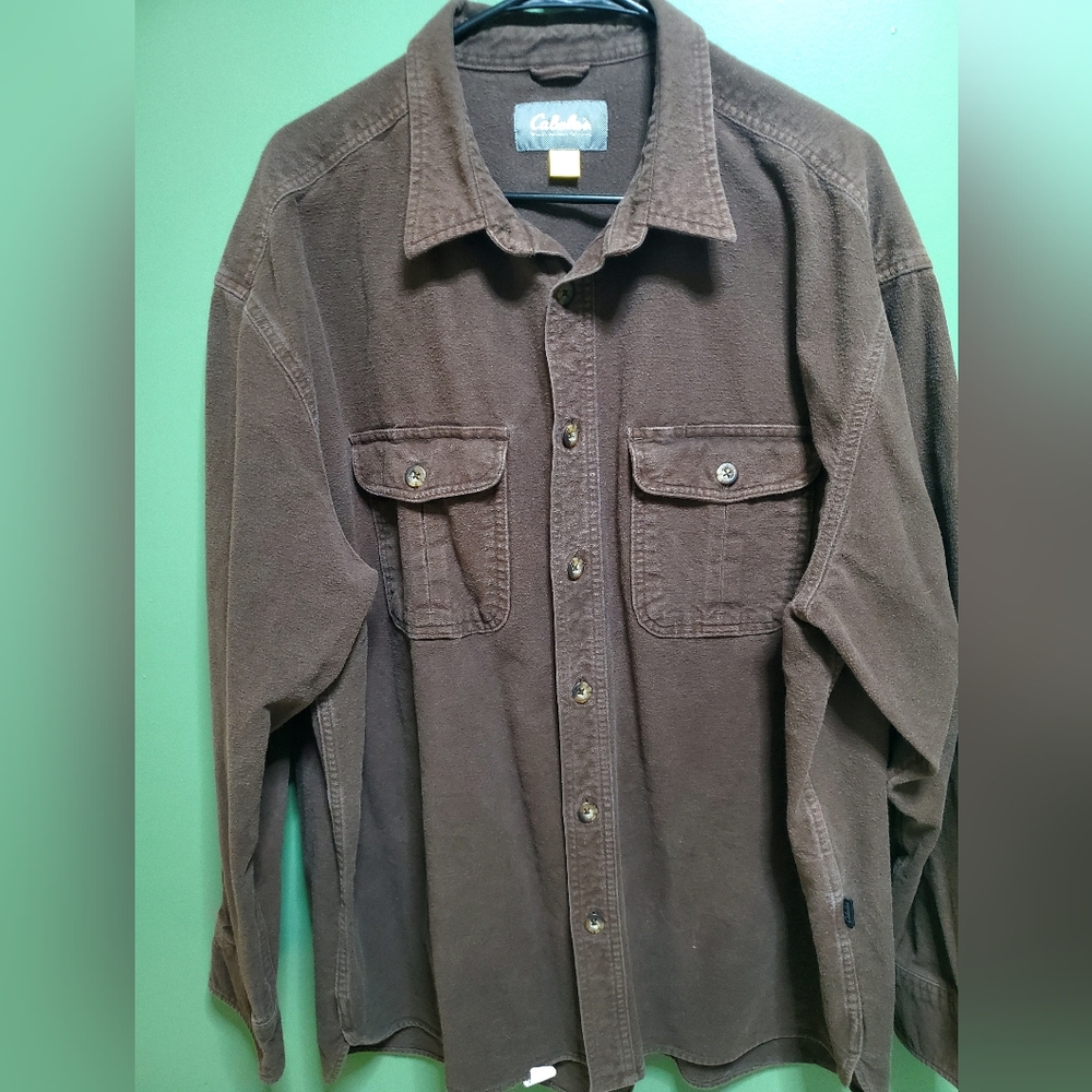 Cabela's Dark Brown Chamois Shirt Jacket